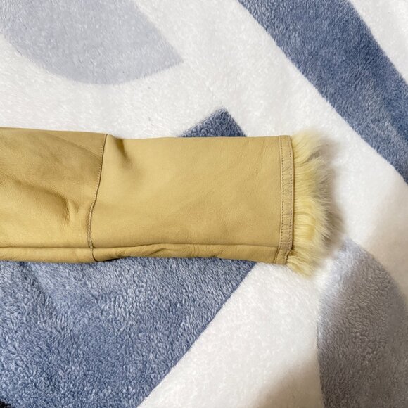 $4995 Authentic SALVATORE FERRAGAMO Made in ITALY Beige Lamb Leather Jacket Sz.8 - Picture 6 of 12